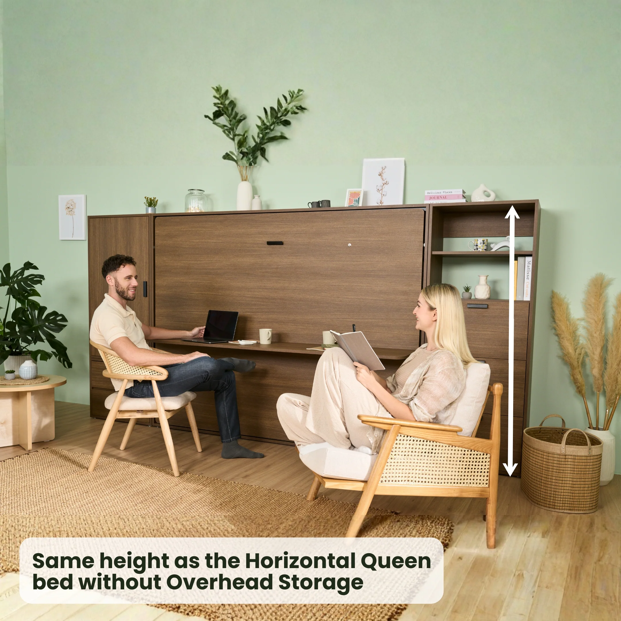 Mid Nightstand Cabinet - Queen / Horizontal - Image 9